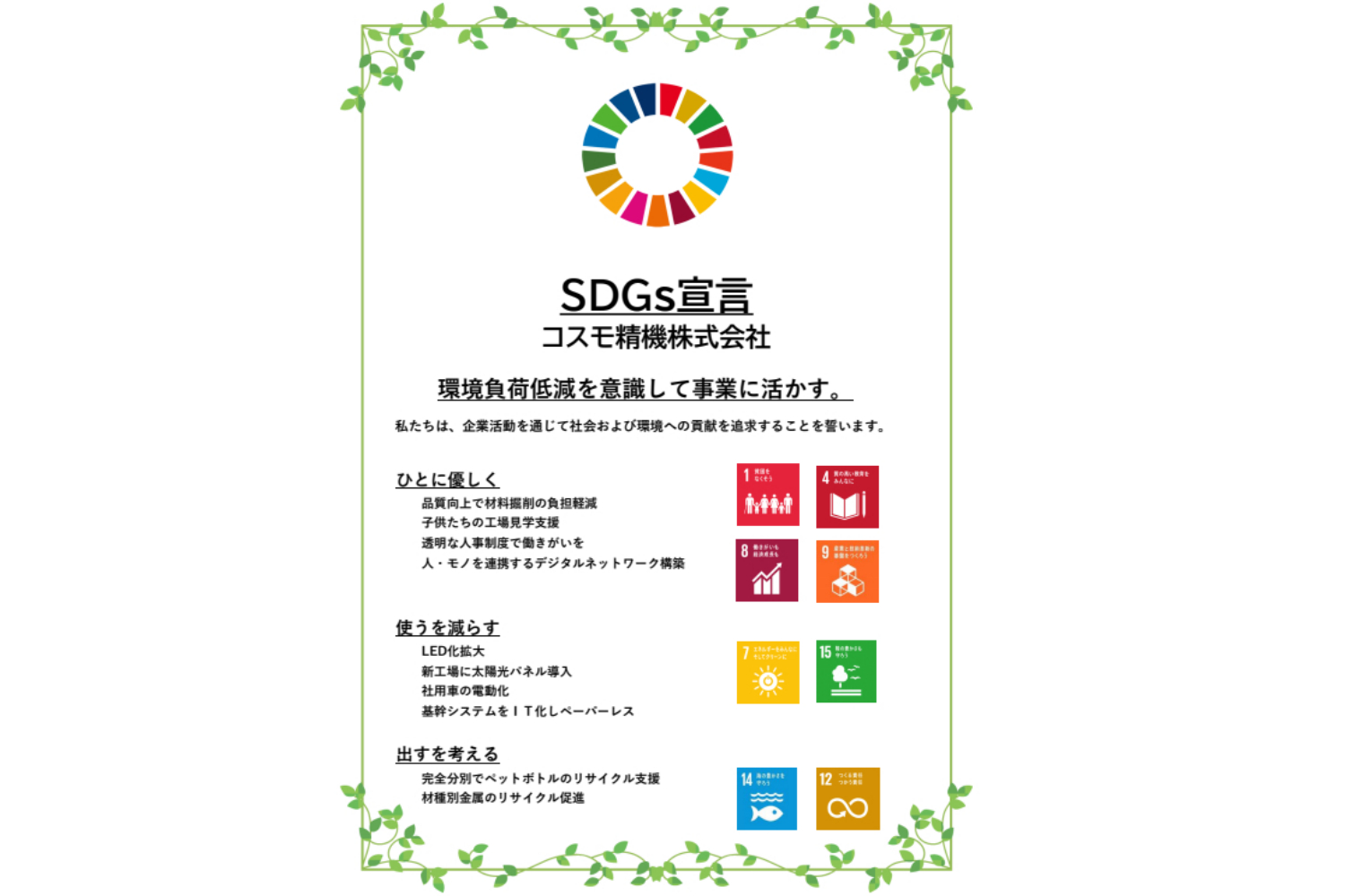 SDGs宣言